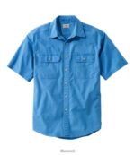 L.L.Bean Heren zongewassen canvas overhemd marineblauw kleding VT0643487