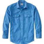 L.L.Bean Heren zongewassen canvas overhemd marineblauw kleding VT0645002