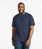 L.L.Bean Heren zorgeloos krimpvrij T-shirt blauwgroen kleding VT0646874 - Image 4