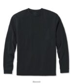 L.L.Bean Heren zorgeloos krimpvrij T-shirt met zak zwart kleding VT0645800