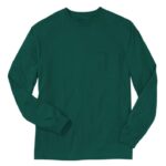 L.L.Bean Heren zorgeloos krimpvrij T-shirt met zak zwarte woud groen kleding VT0646511