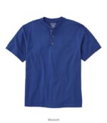 L.L.Bean Heren zorgeloos krimpvrij T-shirt oceaanblauw kleding VT0646436