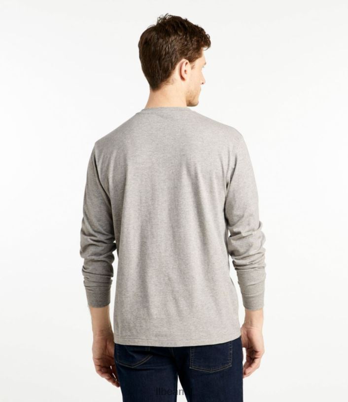 L.L.Bean Heren zorgeloos krimpvrij T-shirt oceaanblauw kleding VT0646460 - Image 3