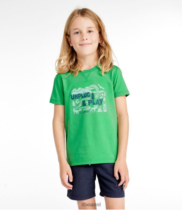 L.L.Bean kinderen biologisch T-shirt met korte mouwen gouden citroen buiten kleding VT0643319 - Image 2