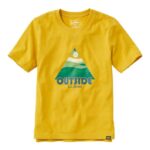 L.L.Bean kinderen biologisch T-shirt met korte mouwen gouden citroen buiten kleding VT0643319