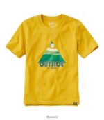 L.L.Bean kinderen biologisch T-shirt met korte mouwen gouden citroen buiten kleding VT0643319