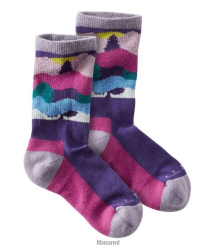 L.L.Bean kinderen camping sokken rijk paars schoenen VT0645059