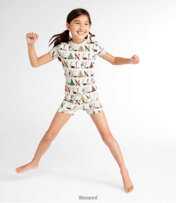 L.L.Bean kinderen Getailleerde pyjama van biologisch katoen blauw groen kleding VT0645890 - Image 2