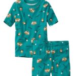L.L.Bean kinderen Getailleerde pyjama van biologisch katoen blauw groen kleding VT0645890