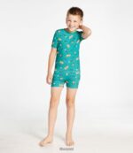 L.L.Bean kinderen Getailleerde pyjama van biologisch katoen blauw groen kleding VT0645890 - Image 4