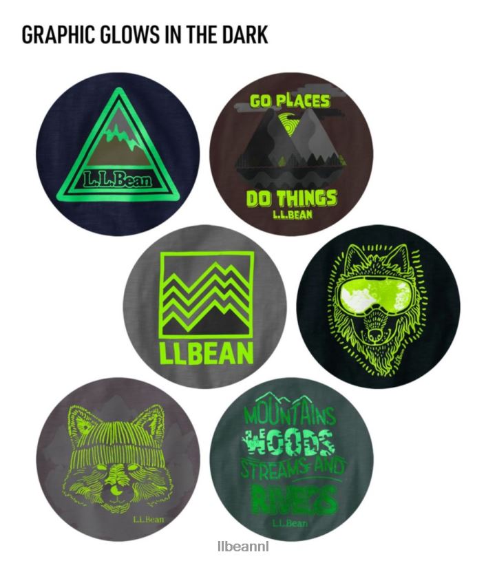 L.L.Bean kinderen grafisch T-shirt gazongroene wandelende beer kleding VT0644921 - Image 5