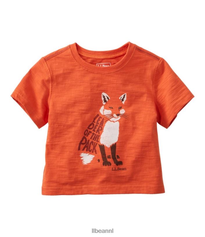 l_l_bean_kinderen_grafisch_t_shirt_piek_oranje_vos_kleding_vt064475.jpg L.L.Bean kinderen grafisch T-shirt piek oranje vos kleding VT064475 - Image 1