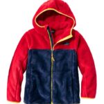 L.L.Bean kinderen hoogpolig fleece donkerrood/helder marineblauw bovenkleding VT0643670