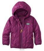 L.L.Bean kinderen Omkeerbaar jack met capuchon in de bergen pruim druif/magenta waas bovenkleding VT064919