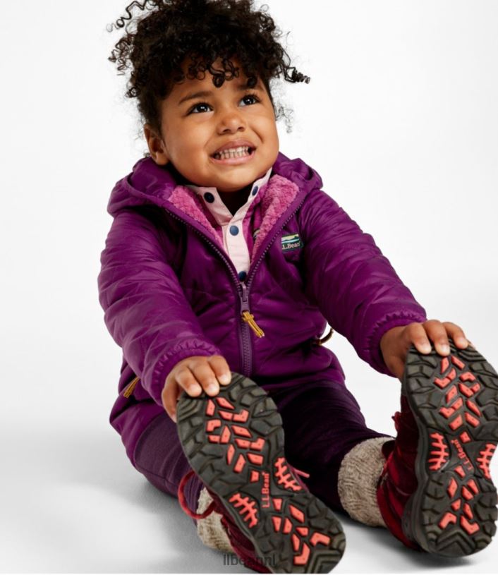 L.L.Bean kinderen Omkeerbaar jack met capuchon in de bergen pruim druif/magenta waas bovenkleding VT064919 - Image 5