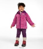 L.L.Bean kinderen Omkeerbaar jack met capuchon in de bergen pruim druif/magenta waas bovenkleding VT064919 - Image 6
