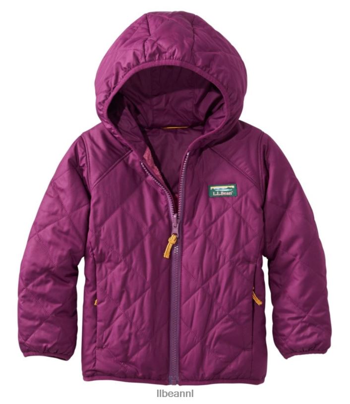 l_l_bean_kinderen_omkeerbaar_jack_met_capuchon_in_de_bergen_pruim_druif_magenta_waas_bovenkleding_vt064919.jpg L.L.Bean kinderen Omkeerbaar jack met capuchon in de bergen pruim druif/magenta waas bovenkleding VT064919 - Image 1