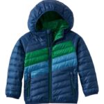 L.L.Bean kinderen Primaloft jack met capuchon collegiaal blauw/gazongroen bovenkleding VT0643694