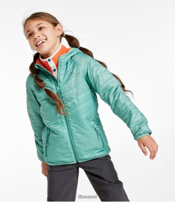 L.L.Bean kinderen primaloft packaway jack met capuchon marineblauw bovenkleding VT064889 - Image 2