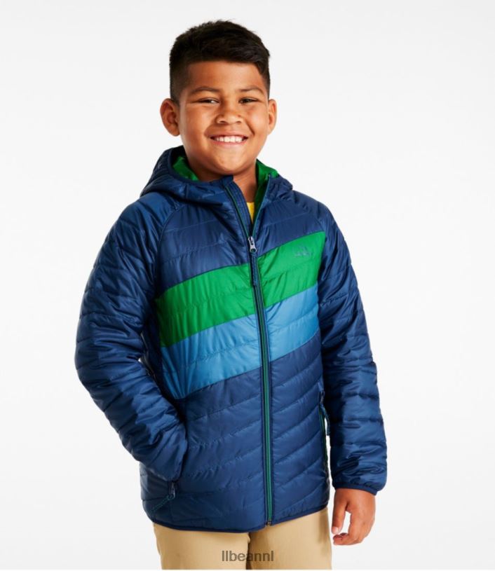 L.L.Bean kinderen primaloft packaway jack met capuchon oranje/gids goud bovenkleding VT064874 - Image 4