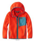 L.L.Bean kinderen retro klassiek bergfleecejack oranje bovenkleding VT064883
