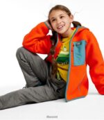 L.L.Bean kinderen retro klassiek bergfleecejack oranje bovenkleding VT064883 - Image 4