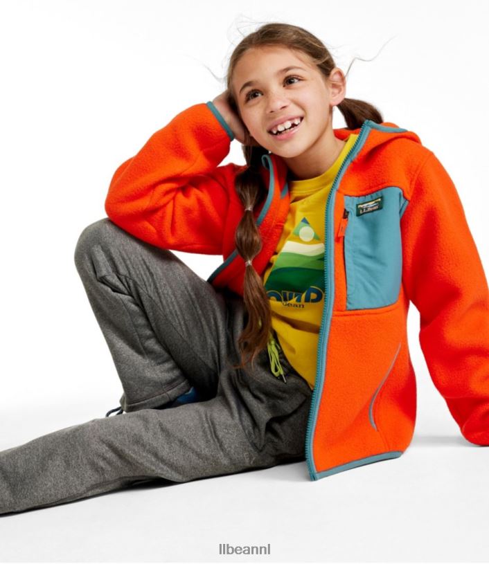 L.L.Bean kinderen retro klassiek bergfleecejack oranje bovenkleding VT064883 - Image 4