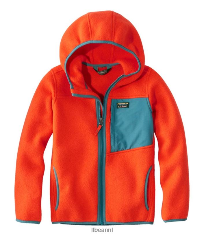 L.L.Bean kinderen retro klassiek bergfleecejack oranje bovenkleding VT064883 - Image 1