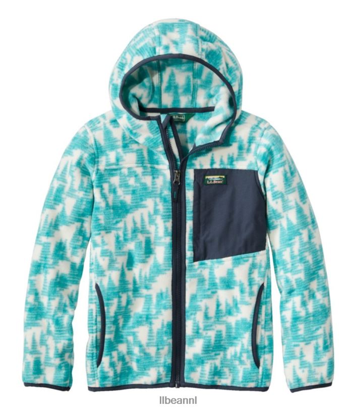 L.L.Bean kinderen retro klassiek bergfleecejack zilverberkenbos print bovenkleding VT0646067 - Image 1