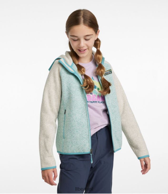 L.L.Bean kinderen trui fleece zeildoek/licht mint bovenkleding VT0643634 - Image 2