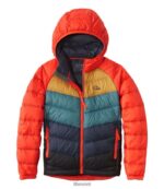 L.L.Bean kinderen ultralicht 650 donsjack colorblock van kersentomaat bovenkleding VT064955