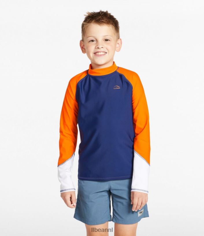 L.L.Bean kinderen zon- en surfzwemshirt aquamarijn kleurblok kleding VT064421 - Image 6
