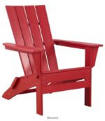L.L.Bean unisex Adirondack stoel voor alle weersomstandigheden, vierkante rugleuning klassiek rood achtertuin en terras VT0644447