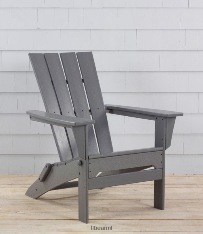 L.L.Bean unisex Adirondack stoel voor alle weersomstandigheden, vierkante rugleuning zwart achtertuin en terras VT0646358 - Image 2