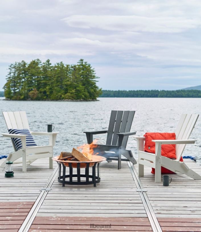 L.L.Bean unisex Adirondack stoel voor alle weersomstandigheden, vierkante rugleuning zwart achtertuin en terras VT0646358 - Image 3