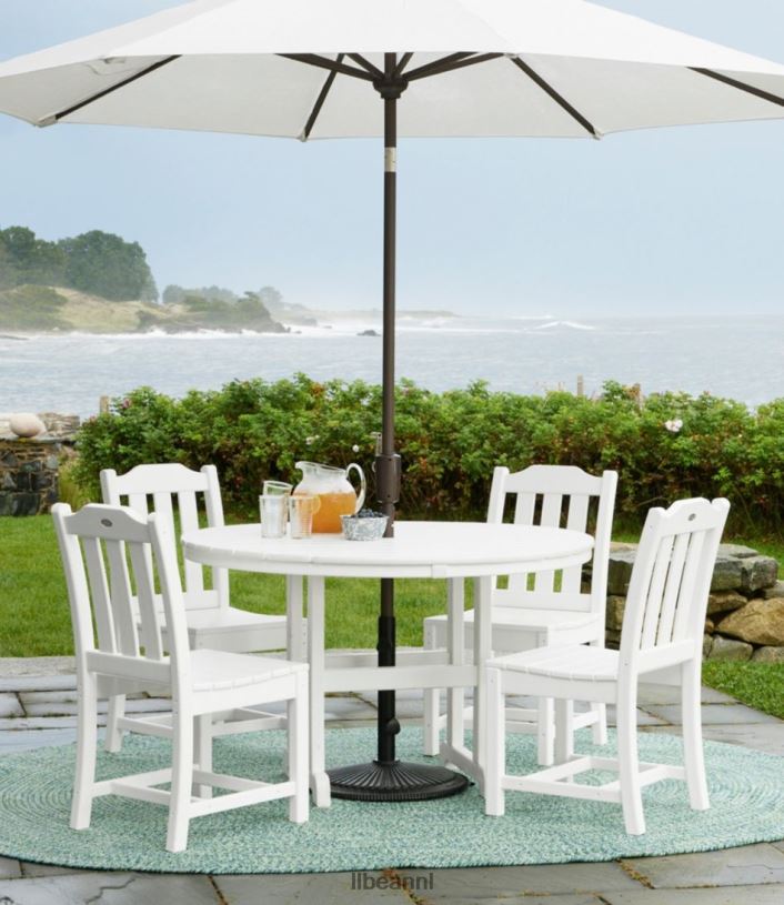 L.L.Bean unisex All-weather armloze eetkamerstoel set van twee leigrijs achtertuin en terras VT0646349 - Image 5