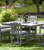 L.L.Bean unisex all-weather boerderijtafel vierkant 8-persoons wit achtertuin en terras VT0646859 - Image 2
