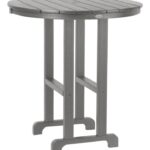 L.L.Bean unisex all-weather tafel op contrahoogte 36'' rond leigrijs achtertuin en terras VT0645632
