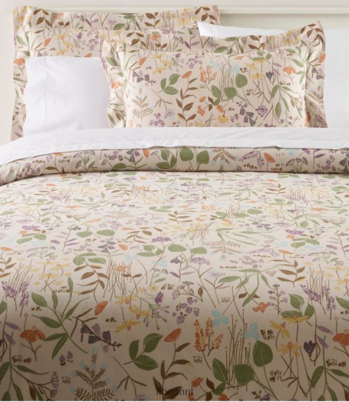 L.L.Bean unisex berken bloemen flanellen dekbedovertrekcollectie zilver beddengoed VT0642539 - Image 1
