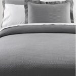 L.L.Bean unisex biologische honingraat gematelasseerde sprei vorstgrijs beddengoed VT0647156