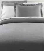 L.L.Bean unisex biologische honingraat gematelasseerde sprei vorstgrijs beddengoed VT0647156