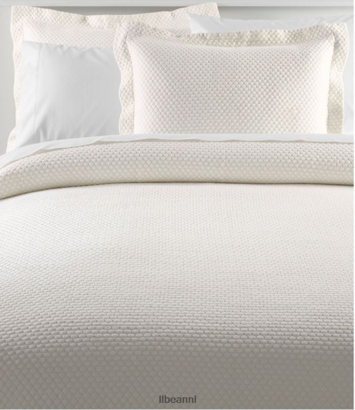 l_l_bean_unisex_biologische_honingraat_gematelasseerde_sprei_zeezout_beddengoed_vt0642620.jpg L.L.Bean unisex biologische honingraat gematelasseerde sprei zeezout beddengoed VT0642620 - Image 1