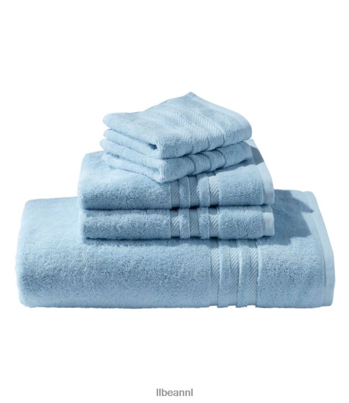 L.L.Bean unisex biologische katoenen handdoek surf blauw bad VT0647324 - Image 1