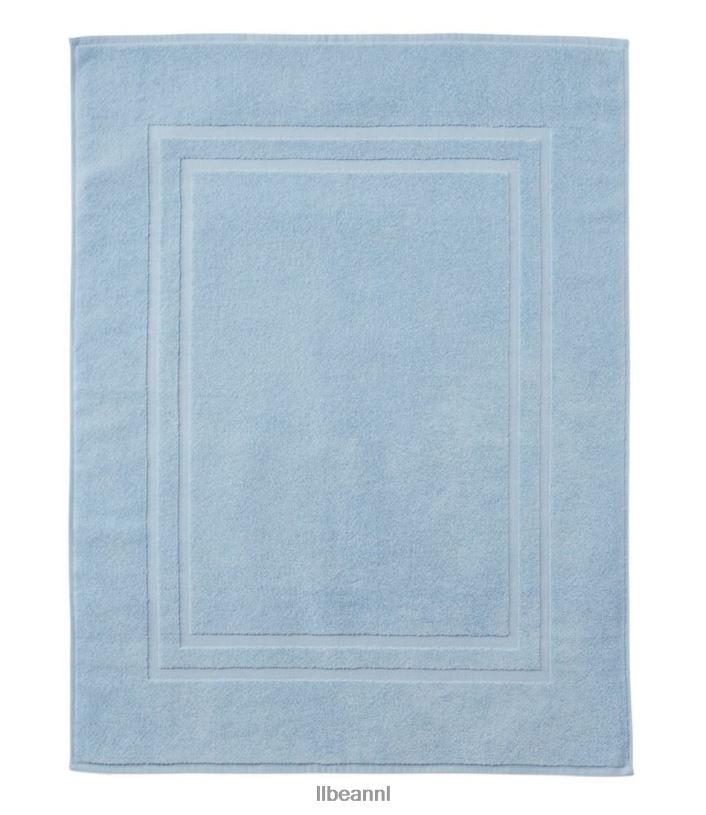 L.L.Bean unisex biologische katoenen handdoekbadmat surf blauw bad VT0647255 - Image 1