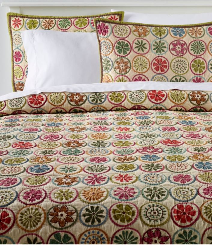 L.L.Bean unisex bloeiende cirkels quiltcollectie veelkleurig beddengoed VT0642476 - Image 1
