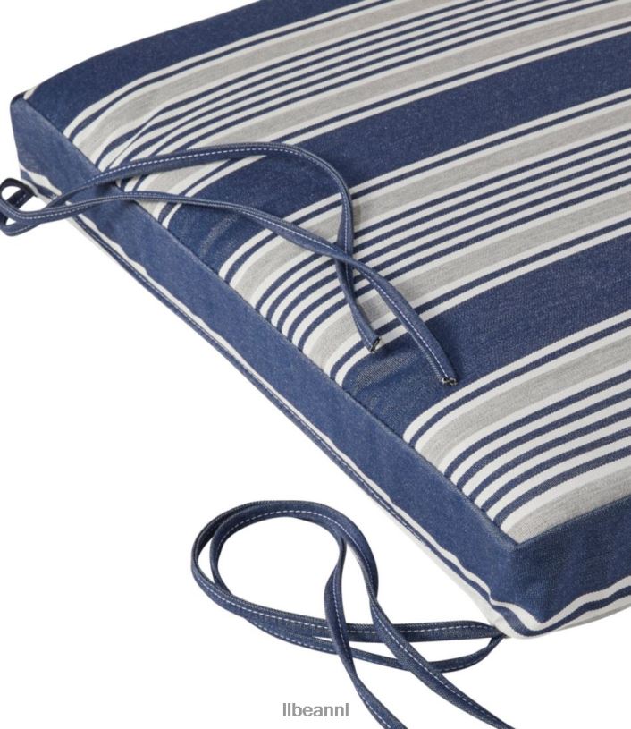 L.L.Bean unisex casco bay adirondack stoel zitkussen streep marine/naturel achtertuin en terras VT0646340 - Image 3