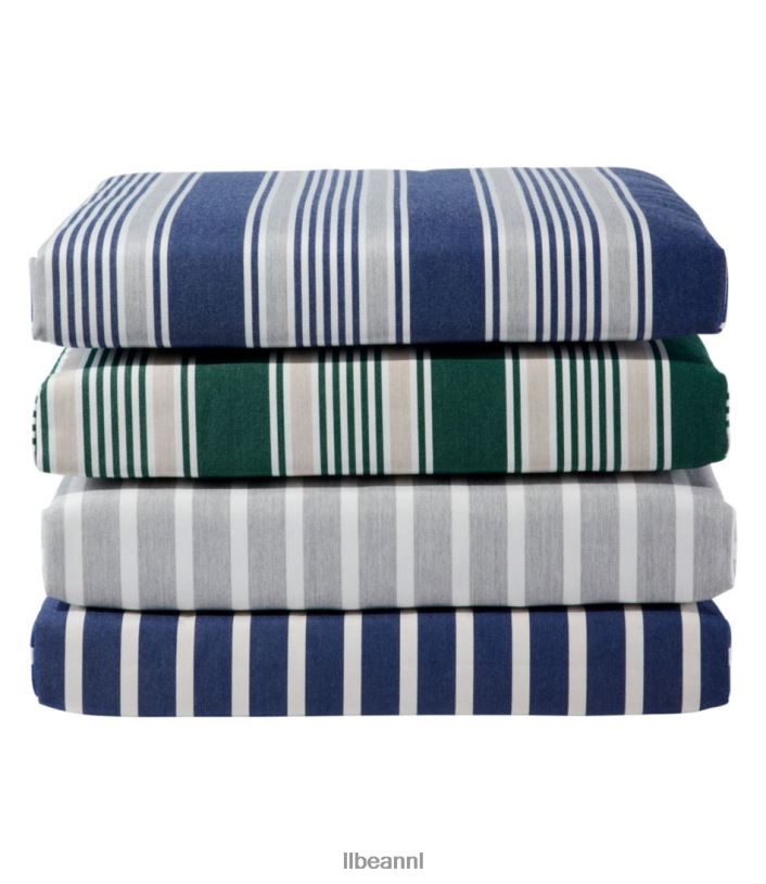 L.L.Bean unisex casco bay adirondack stoel zitkussen streep marine/naturel achtertuin en terras VT0646340 - Image 5