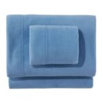 L.L.Bean unisex collectie fleecelakens zacht blauw beddengoed VT0644486