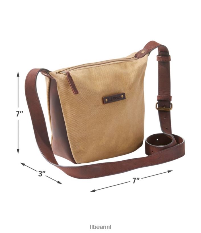 L.L.Bean unisex crossbody van gewaxt canvas veldspaat accessoires VT0644240 - Image 5