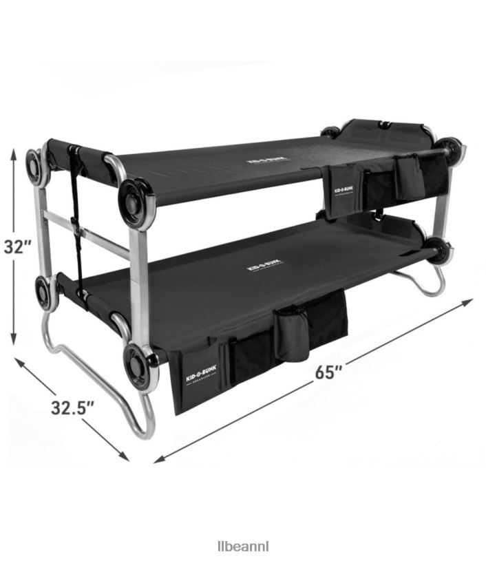L.L.Bean unisex disc-o-bed o-stapelbed met organizer zwart uitrusting voor buiten VT0641555 - Image 5